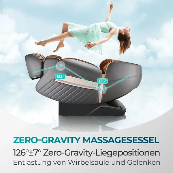 Model P Massagesessel in der Zero-Gravity-Liegeposition